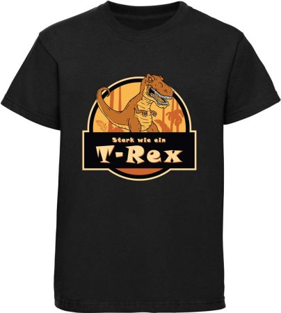Children's printed t-shirt strong as a T-Rex